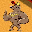 램펀트 로켓에서 볼 수 있는 Wiener Club의 개 마스코트.