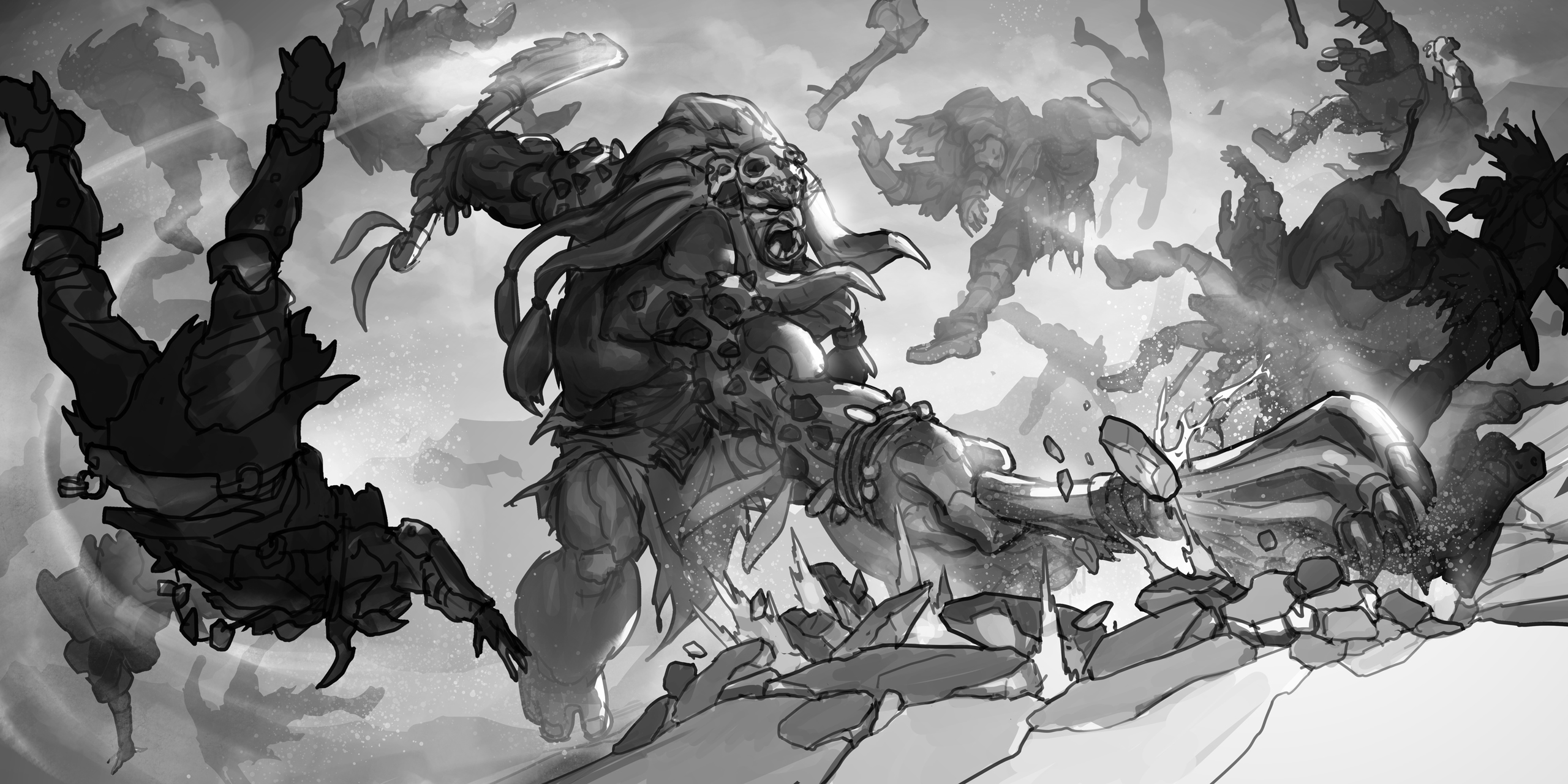 Tarkaz the Tribeless "Legends of Runeterra" Splash Concept (by Riot Contracted Artists Sixmorevodka Studio)