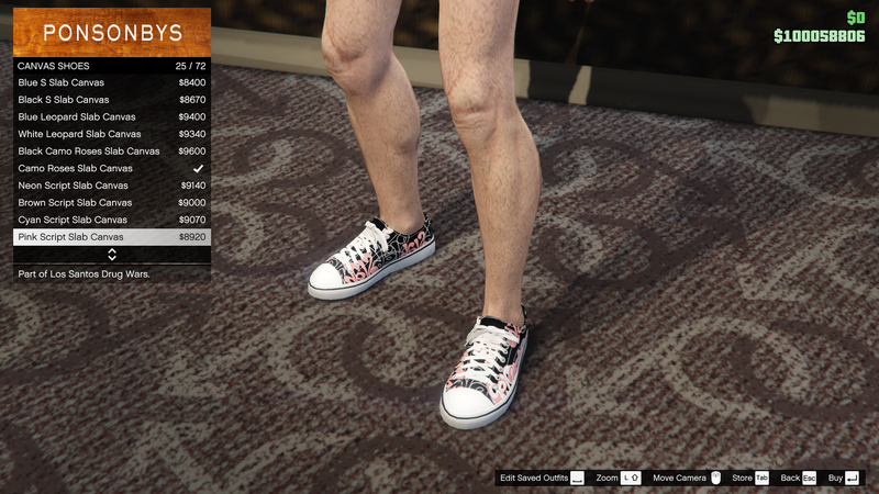 파일:LosSantosDrugWars-GTAOe-MaleShoes-CanvasShoes23-PinkScriptSlabCanvas.png