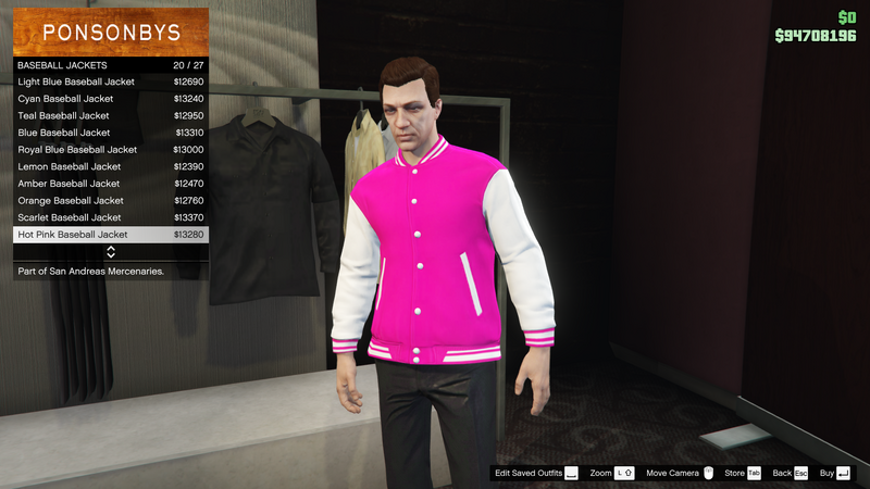 파일:SanAndreasMercenaries-GTAOe-MaleTops-BaseballJackets19-HotPinkBaseballJacket.png