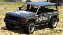 GTA Online의 헬리온 (Atomic 스폰서 리버리). (후측면 보기)