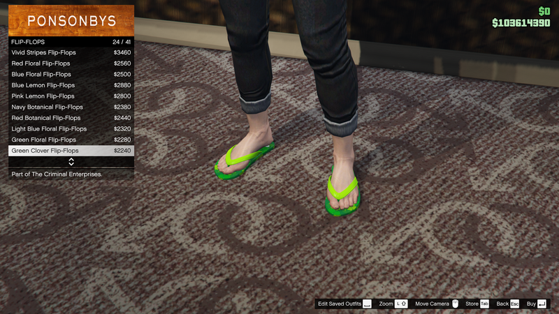 파일:TheCriminalEnterprises-GTAOe-FemaleShoes-FlipFlops23-GreenCloverFlipFlops.png