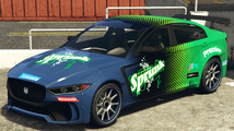 Sprunk "인생의 본질" 도색이 된 Jugular. (후측면 보기)