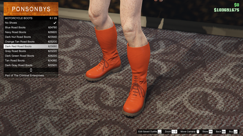 파일:TheCriminalEnterprises-GTAOe-MaleShoes-MotorcycleBoots5-DarkRedRoadBoots.png