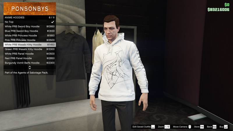 파일:AgentsofSabotage-GTAOe-MaleTops-AnimeHoodies5-WhitePRBWasabiKittyHoodie.png