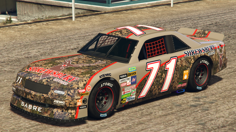 파일:HotringSabre-GTAO-Liveries-71-ShrewsburyShotguns-Brown-FrontQuarter.png