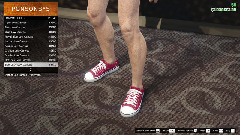 파일:LosSantosDrugWars-GTAOe-MaleShoes-CanvasShoes48-BurgundyLowCanvas.png
