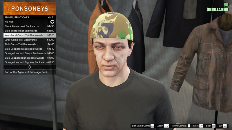 파일:AgentsofSabotage-GTAOe-MaleHats-AnimalPrintCaps3-WoodlandCamoYetiBackwards.png