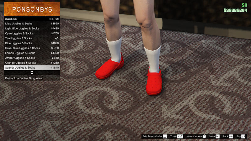 파일:LosSantosDrugWars-GTAOe-FemaleShoes-Ugglies113-ScarletUgglies&Socks.png