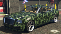 GTA V의 예티 몰 닌자 리버리를 적용한 윈저. (후측면 보기)
