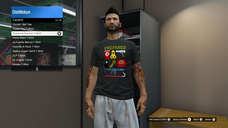 파일:SpecialClothing-GTAOee-CareerProgress-PreparedSurvivorTShirt.jpg