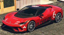 GTA 온라인의 글로브 오일 도색 퓨리아. (후면부)