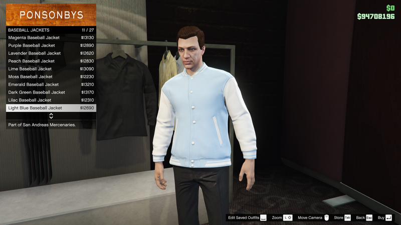 파일:SanAndreasMercenaries-GTAOe-MaleTops-BaseballJackets10-LightBlueBaseballJacket.png