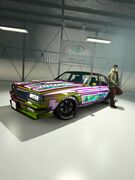 위 이벤트의 또 다른 이미지, "퍼플 애니메이션 지오메트리" 도색이 적용됨.