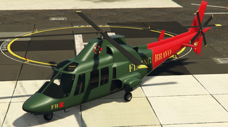 GTA 온라인의 플라잉 브라보 스위프트. (후면 쿼터 뷰)