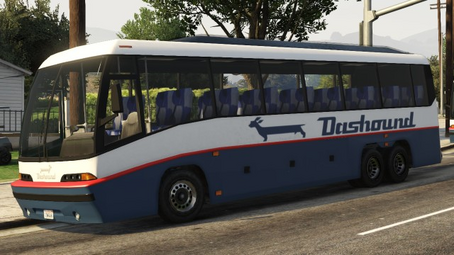 Grand Theft Auto V 원본 버전의 대시하운드.