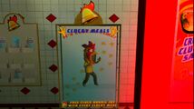 진열장 안의 Cluck Norris.