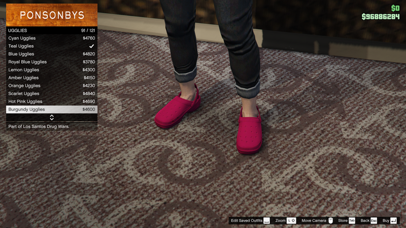 파일:LosSantosDrugWars-GTAOe-FemaleShoes-Ugglies90-BurgundyUgglies.png