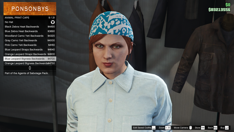 파일:AgentsofSabotage-GTAOe-FemaleHats-AnimalPrintCaps8-BlueLeopardBignessBackwards.png