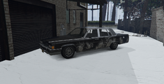 GTA Online에서 외부 패널과 문에 눈이 덮인 엠페러.