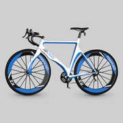 페달 앤 메탈 사이클즈의 트라이-사이클 레이스 바이크.