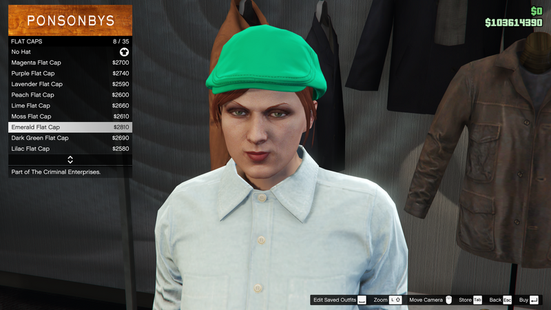 파일:TheCriminalEnterprises-GTAOe-FemaleHats-FlatCaps7-EmeraldFlatCap.png