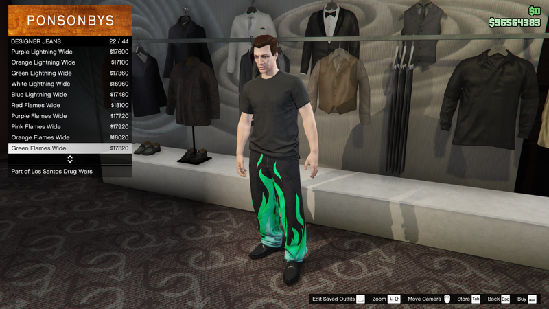 파일:LosSantosDrugWars-GTAOe-MalePants-DesignerJeans22-GreenFlamesWide.png