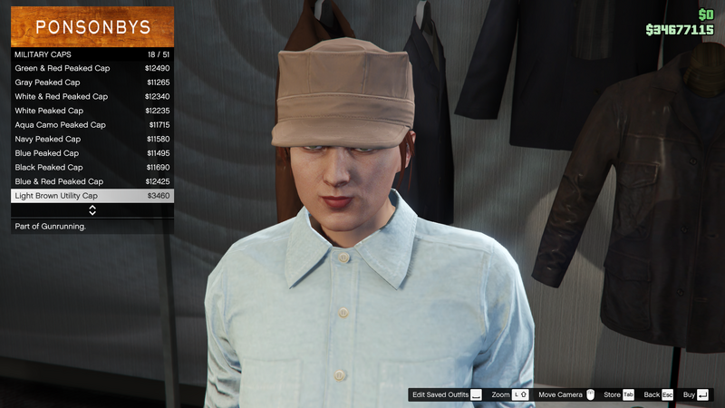 파일:Gunrunning-GTAO-FemaleHats-MilitaryCaps1-LightBrownUtilityCap.png