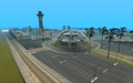 Grand Theft Auto: San Andreas의 산 안드레아스 로스 산토스에 있는 로스 산토스 국제공항(LSX) 전경.