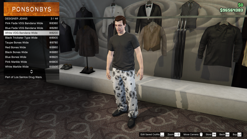 파일:LosSantosDrugWars-GTAOe-MalePants-DesignerJeans3-WhiteVDGBandanaWide.png
