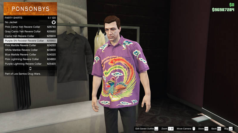 파일:LosSantosDrugWars-GTAOe-MaleTops-PartyShirts4-PurpleSNRoosterRevereCollar.png