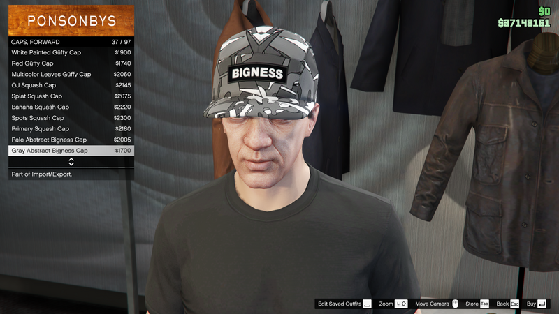 파일:ImportExport-GTAO-MaleHats-Caps10-GrayAbstractBignessCap.png