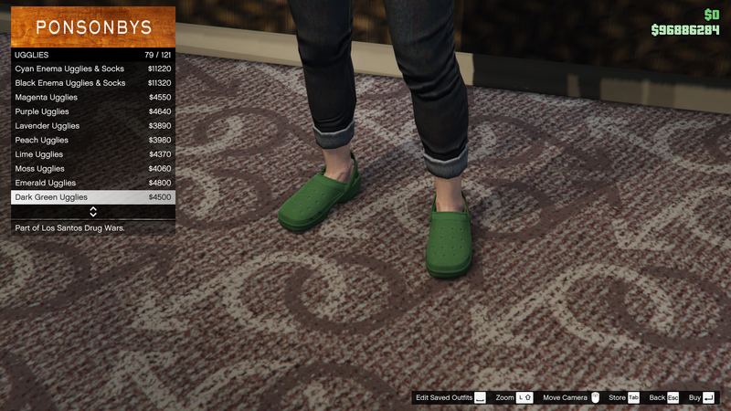 파일:LosSantosDrugWars-GTAOe-FemaleShoes-Ugglies78-DarkGreenUgglies.png