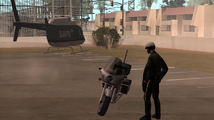 Cop Wheels 미션 중의 조던.