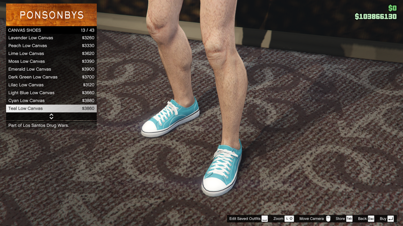 파일:LosSantosDrugWars-GTAOe-MaleShoes-CanvasShoes40-TealLowCanvas.png