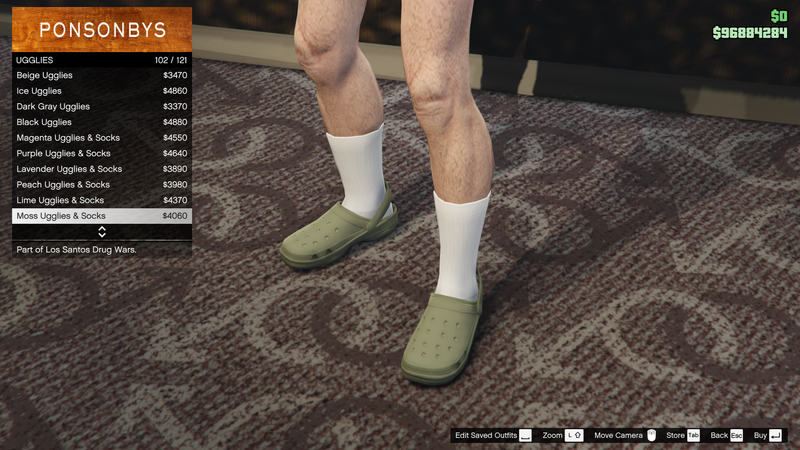 파일:LosSantosDrugWars-GTAOe-MaleShoes-Ugglies101-MossUgglies&Socks.png