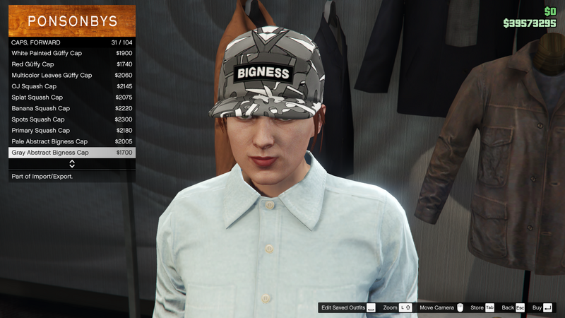 파일:ImportExport-GTAO-FemaleHats-Caps10-GrayAbstractBignessCap.png