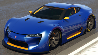 스포일러가 없는 ETR1. (후면 쿼터 뷰)