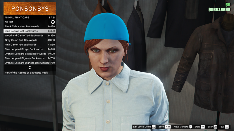 파일:AgentsofSabotage-GTAOe-FemaleHats-AnimalPrintCaps2-BlueZebraHeatBackwards.png