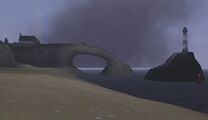 GTA III에서 북쪽을 바라본 포틀랜드 비치의 모습.