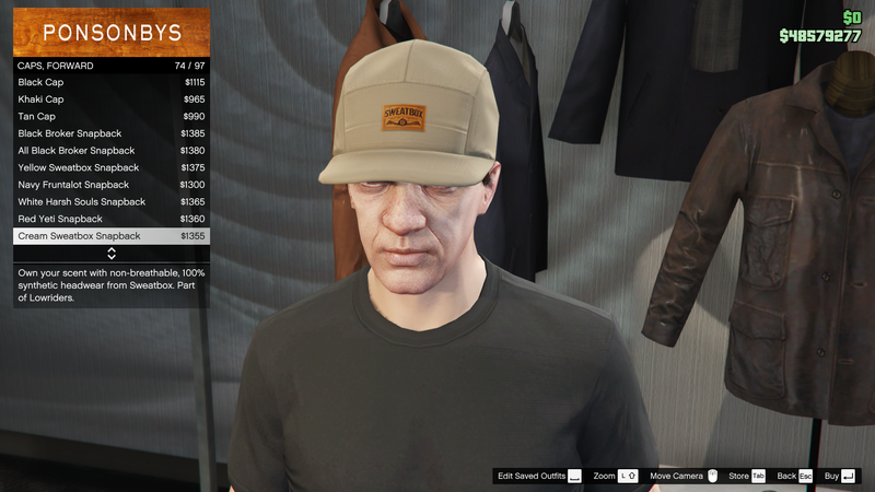 파일:Lowriders-GTAO-MaleHats-Caps7-CreamSweatboxSnapback.png