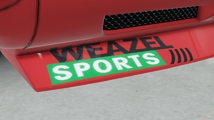 O의 Imponte Beater Dukes "Racer 6" 도색에 있는 Weazel 스포츠 로고.