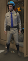 Grand Theft Auto V에서 경찰 복장을 착용한 트레버 필립스.