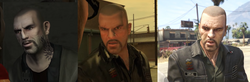 GTA IV, EFLC, GTA V의 조니 모습 비교.