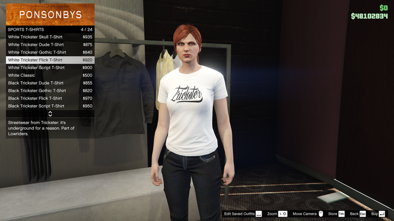 파일:Lowriders-GTAO-FemaleTops-SportsTShirts4-WhiteTricksterFlickTShirt.png