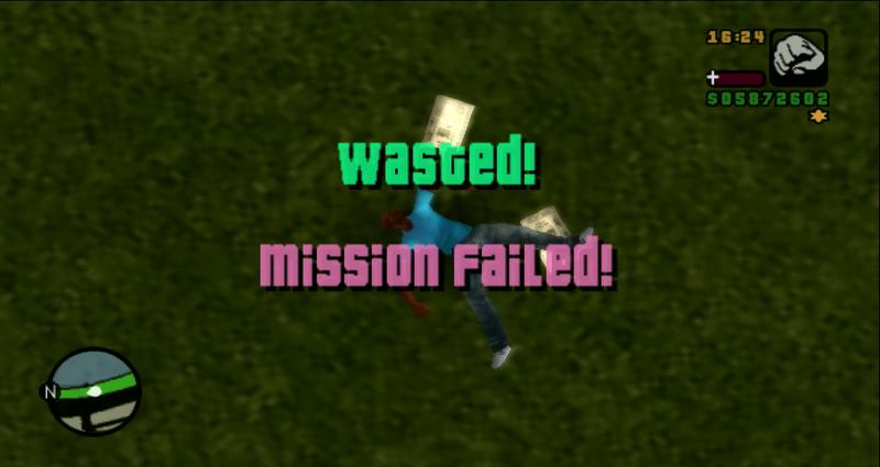 파일:GTA VCS Wasted Mission Failed.png