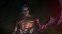 케인 "그림자의 길" 일러스트 1 (라이엇 아티스트 엘레나 'Hellstern' 베스팔로바)
