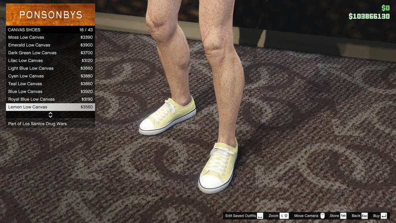 파일:LosSantosDrugWars-GTAOe-MaleShoes-CanvasShoes43-LemonLowCanvas.png
