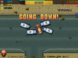 《GTA 2》의 Penal Ties! 미션 중 Going Down! 장면.