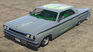 VoodooCustom-GTAOe-LiveryFront-ClassicGreenPinstripes.png